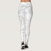 地形図アウトドア女性レギンス レギンス (裏面)