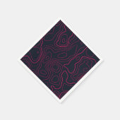 地形図パターン スタンダードカクテルナプキン (角)