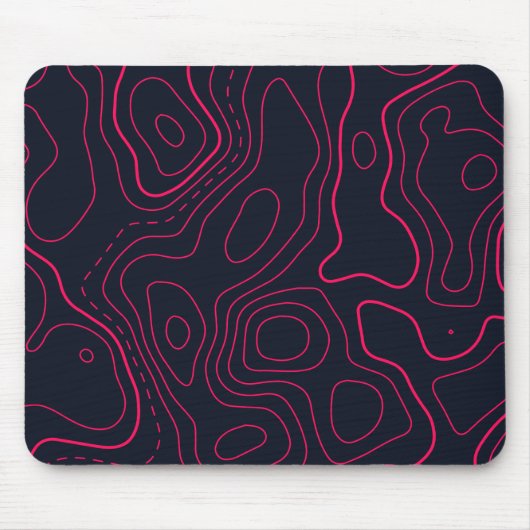 地形図パターン マウスパッド (正面)