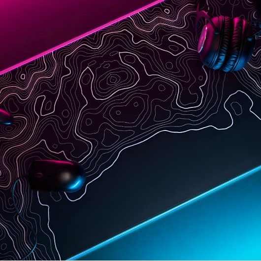 地形図マウスパッドxxblack デスクマット