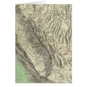 地形図、カリフォルニア、ネバダ