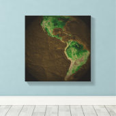 地形図 キャンバスプリント (インサイチュ (ウッドフロア))