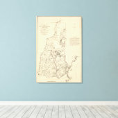 地形図 キャンバスプリント (インサイチュ (ウッドフロア))