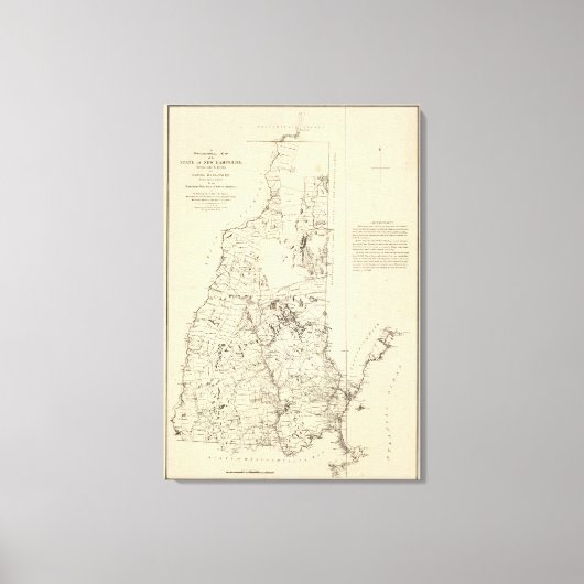 地形図 キャンバスプリント (正面)