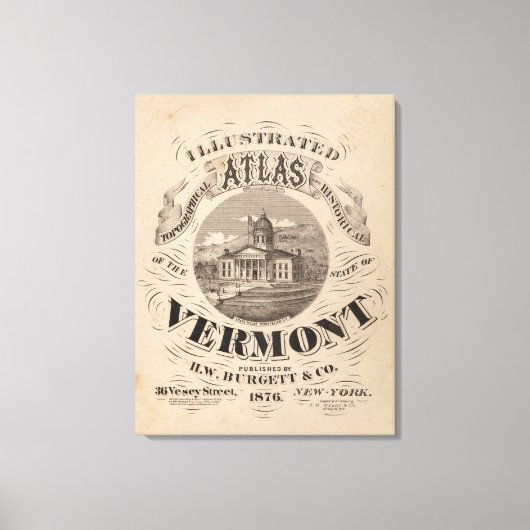 地形図 キャンバスプリント (正面)