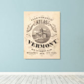 地形図 キャンバスプリント (インサイチュ (ウッドフロア))