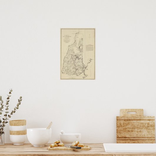 地形図 ポスター (キッチン)