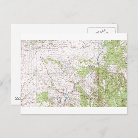 地形図 ポストカード (正面/裏面)