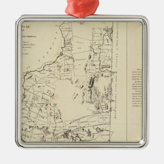 地形図 メタルオーナメント (正面)