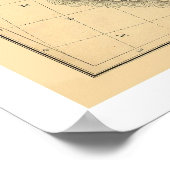 地形図 – 1883 ポスター (角)