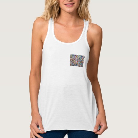 地形学 女性用VネックTシャツ タンクトップ (正面)