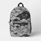 地形山 プリントバックパック (正面)