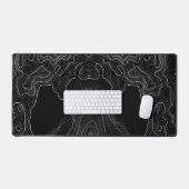 地形等高線ゲーミングマウスパッド大拡張 デスクマット (キーボード&マウス)