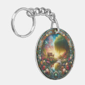 [地役権保護区] [反射へのセラミックのパス] キーホルダー (正面左)