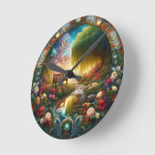 [地役権保護区] [反射へのセラミックのパス] ラウンド壁時計 (傾斜)