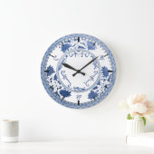 地支钟上午の繁文Di Zhi Clock (朝) ラージ壁時計 (ホーム)