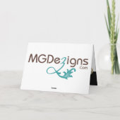 地方で栄える黒と金ゴールドのダマスク感謝していユー サンキューカード (裏面)