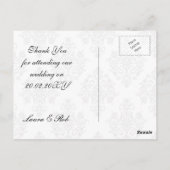 地方で栄える黒と金ゴールドのダマスク感謝していユー ポストカード (裏面)