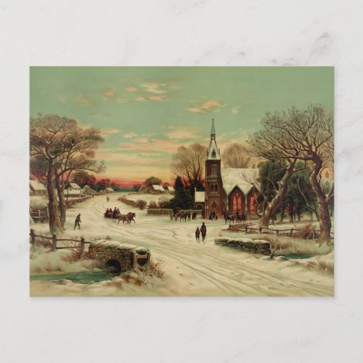 地方のクリスマスイブ ポストカード (正面)