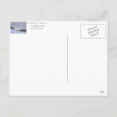 地方のクリスマススノーシーン風景アート シーズンポストカード (裏面)