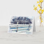 地方の冬の風物詩の季節の挨拶 カード (黄色い花)