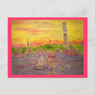 地方の平和の日の入り ポストカード