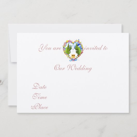 地方の教会 招待状 (正面)