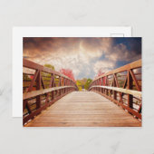 地方の木製橋 ポストカード (正面/裏面)