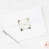 地方の農場 木の種 イービー ワイナリー ブライダルシャワー スクエアシール (封筒)