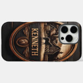 地方の馬を特徴とする木彫りの看板 Case-Mate iPhoneケース (裏面 (横))