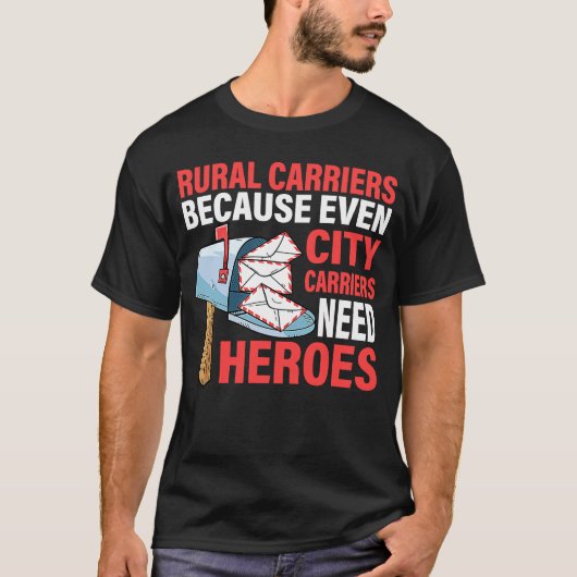 地方輸送業者メール郵便局郵便局郵便局郵便局郵便局員 Tシャツ (正面)
