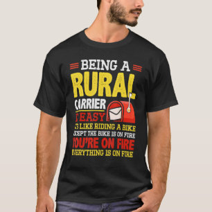 地方輸送業者郵便局郵便配達人メールレディ1 Tシャツ