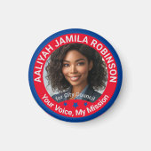 地方選挙パーソナライズされたの写真カスタムキャンペーン マグネット (正面)