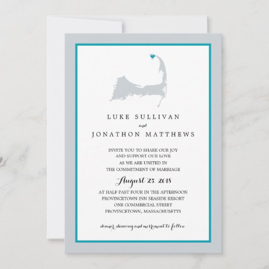地方都市ケープコッド | 結婚s 招待状 (正面)