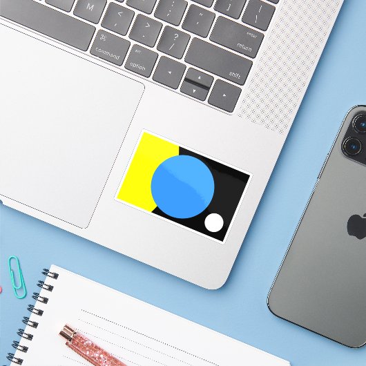 地旗 シール (ノートパソコンとiPhone)