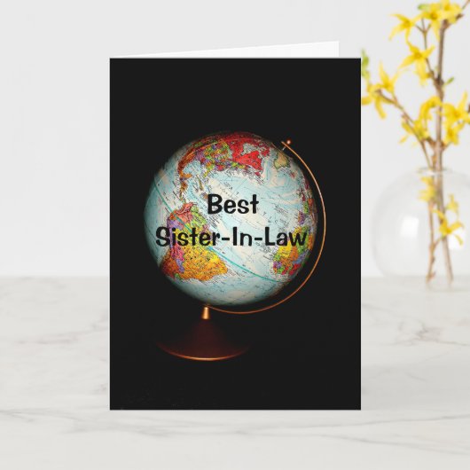 地最高の上の義理の妹 カード (黄色い花)