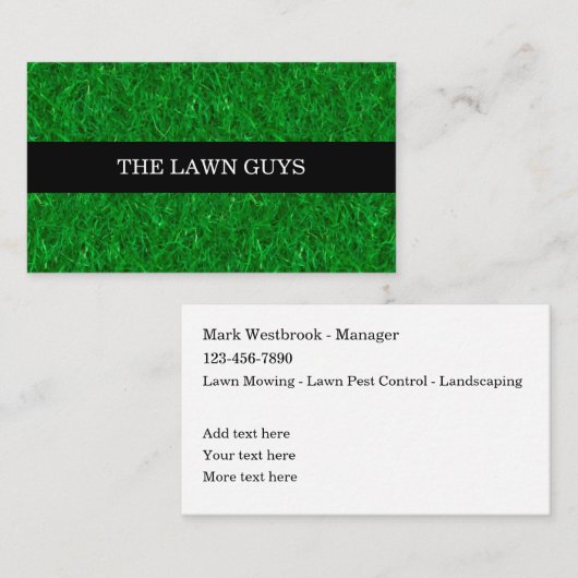 地最高の元の芝刈り用名刺 名刺 (正面/裏面)