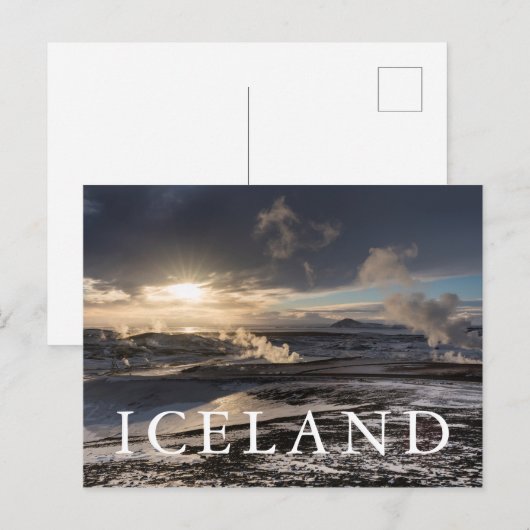 地熱冬景色 ポストカード (正面/裏面)