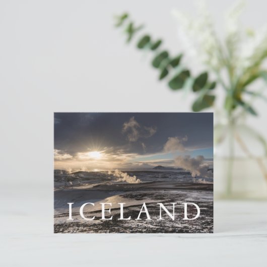 地熱冬景色 ポストカード (スタンド正面)