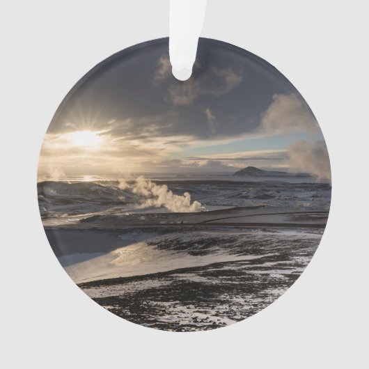 地熱冬景観 オーナメント (正面)