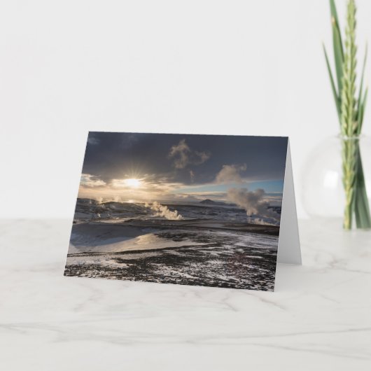 地熱冬景観 カード (正面)