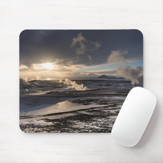 地熱冬景観 マウスパッド (マウス)