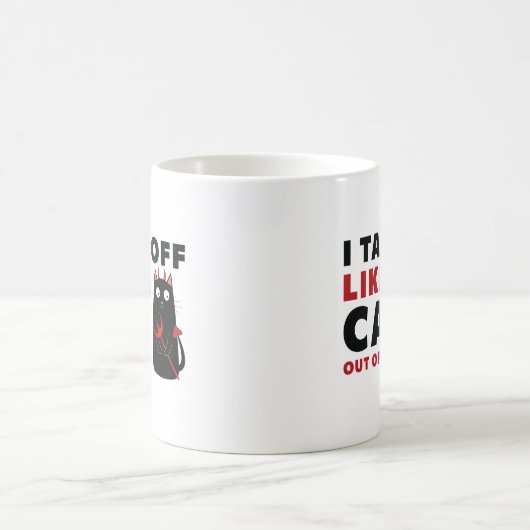 地獄から猫のように飛び出す コーヒーマグカップ (中央)