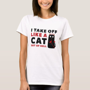 地獄から猫のように飛び出す Tシャツ