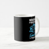 地獄が凍ったら私もそこにスノーボードをする コーヒーマグカップ (正面右)