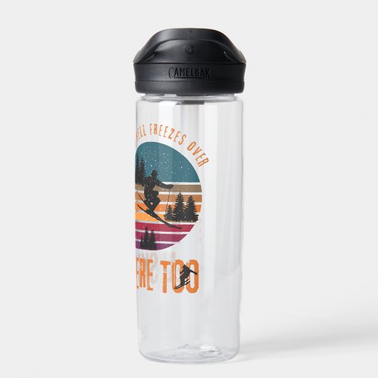 地獄が凍ったら私もそこをスキーをする ウォーターボトル (背面)