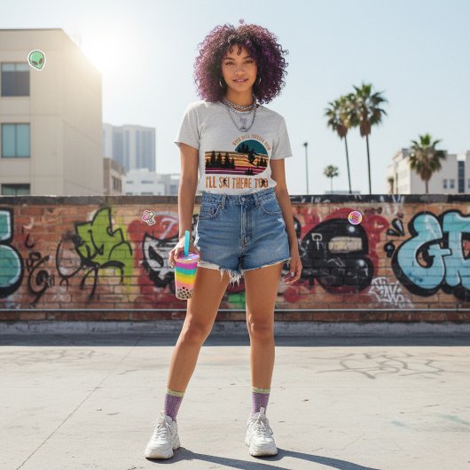 地獄が凍ったら私もそこをスキーをする Tシャツ