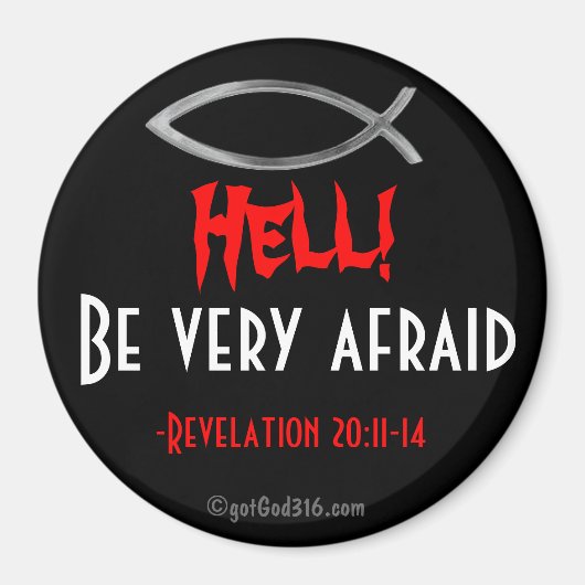 地獄だ！非常に恐れるgotGod316.com聖なる書物、 経典 マグネット (正面)