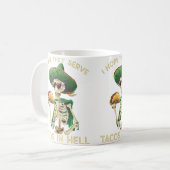 地獄でタコスが出たらいいのに 面白いタコス好き コーヒーマグカップ (正面左)