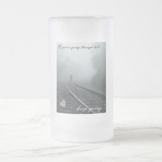 地獄によってあなたは行っていたら行くマグを保って下さい フロストグラスビールジョッキ